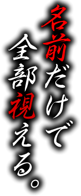 名前だけで全部視える。