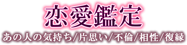 恋愛鑑定　あの人の気持ち／片思い／不倫／相性／復縁